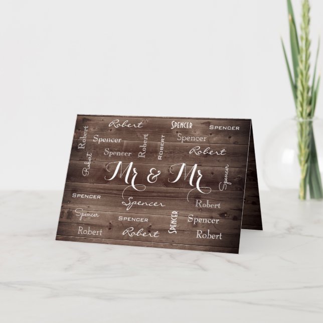 Carte M. & M. Rustic & Romantic Mariage (Devant)