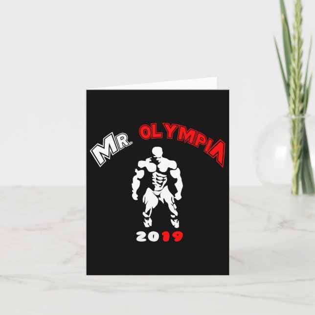 Carte M. Olympia 2019 Salle De Fitness Bodybuilding (Devant)