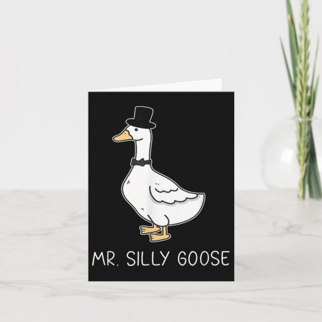 Carte M. Silly Goose Couple Correspondant Mariage Drôle  (Devant)