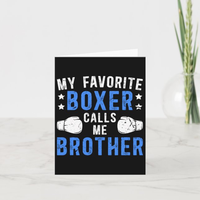 Carte Ma boîte préférée m'appelle Brother Boxing Brother (Devant)