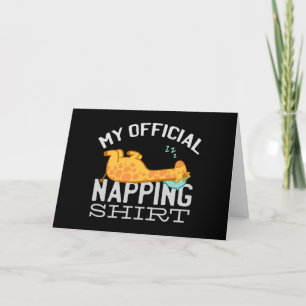 Carte Ma chemise de sieste officielle - Giraffe endormie