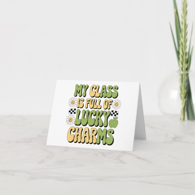 Carte Ma classe est pleine de chance professeur de la Sa (Devant)
