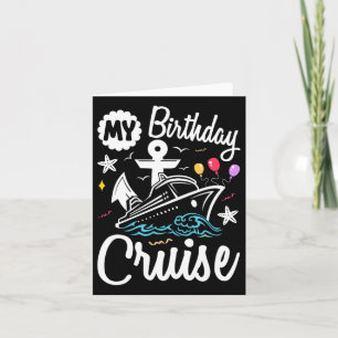 Carte Ma croisière d'anniversaire 2025 Voyage de vacance