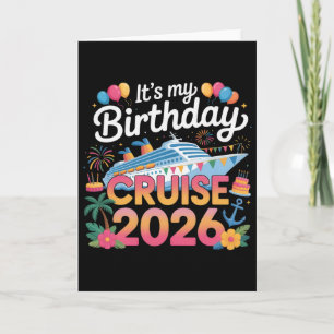 Carte Ma croisière d'anniversaire 2026 Croisière de fête
