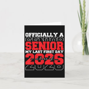 Carte Ma Dernière chemise de premier jour Senior 2026 Gr