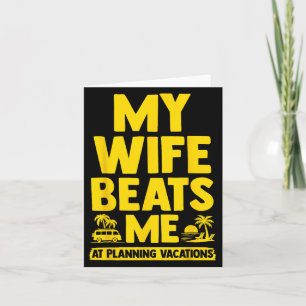 Carte Ma Femme M'A Battu, Mari Contre Femme Humour Drôle