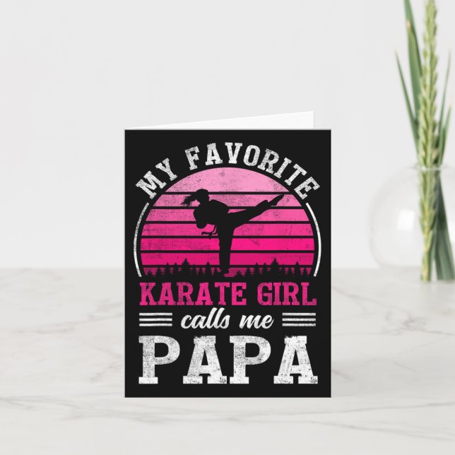 Carte Ma fille de karaté préférée m'appelle Papa Fête de (Devant)