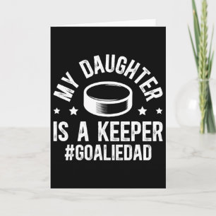 Carte Ma Fille Est Un Gardien De But De Hockey Papa Hock