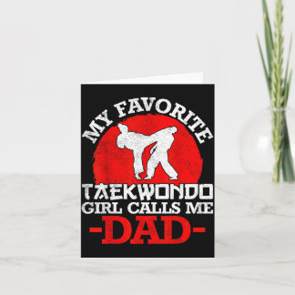 Carte Ma fille préférée de taekwondo m'appelle papa - Pè