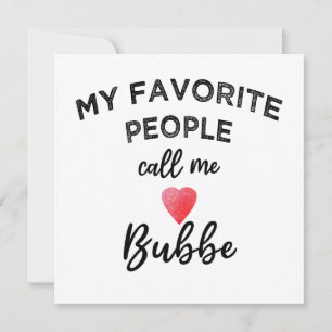 Carte Ma grand-mère juive préférée, appelle-moi BUBBE