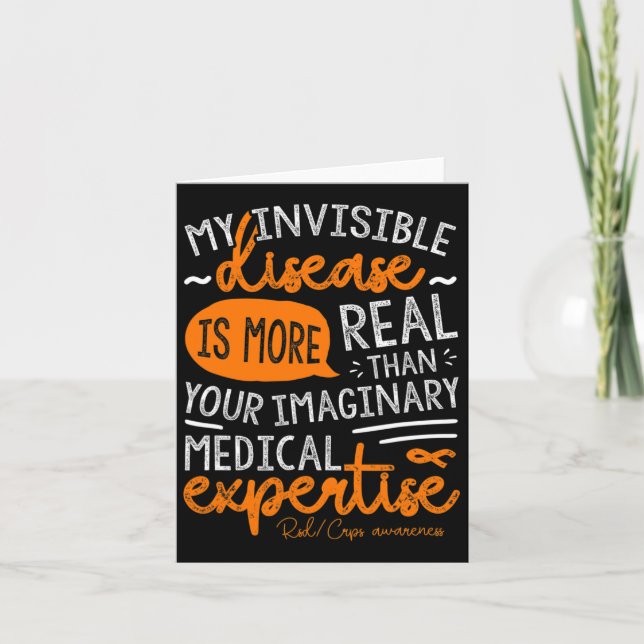 Carte Ma Maladie Invisible Est Réelle (Devant)