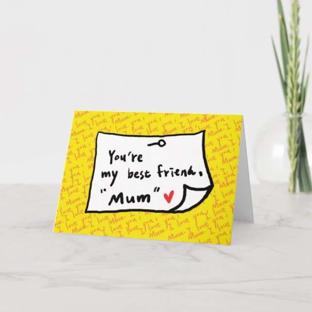 Carte ma maman, mon meilleur ami (Devant)