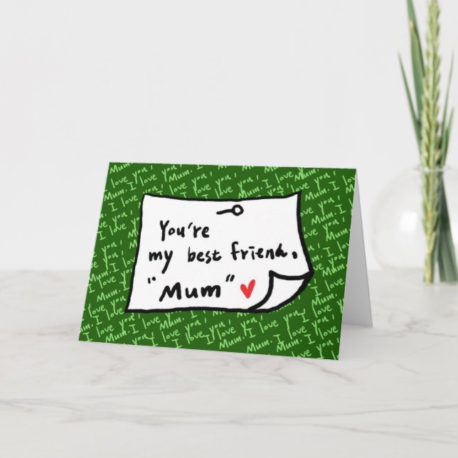 Carte ma maman, mon meilleur ami (Devant)