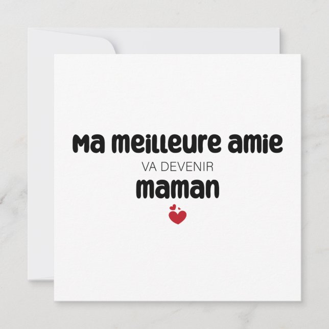 Carte "Ma meilleure amie va devenir maman" (Devant)