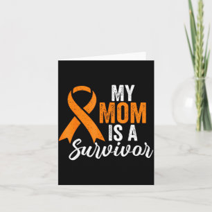 Carte Ma mère est une survivante Ruban orange de sensibi