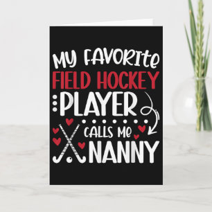 Carte Ma nounou de hockey sur gazon préférée