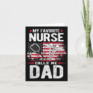 Carte Ma nurse préférée m'appelle papa Fête des pères 