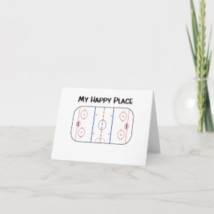 Carte Ma patinoire De Hockey Happy Place Vierge À Chaque