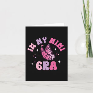 Carte Ma période Mimi drôle papillon groovy rétro mamans
