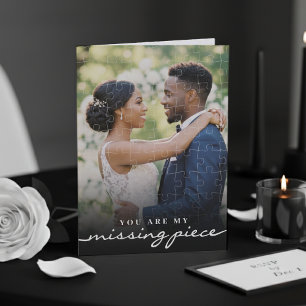Carte Ma pièce manquante Photo Puzzle Romantique