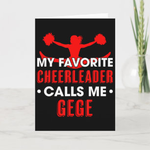 Carte Ma pom-pom girl préférée m'appelle Gege Cheerleadi