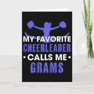 Carte Ma pom-pom girl préférée m'appelle Grams Cheerlead