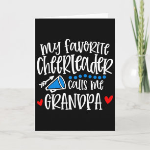 Carte Ma pom-pom girl préférée m'appelle Grandpa Funny C
