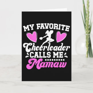 Carte Ma pom-pom girl préférée m'appelle Mamaw Cheer Mam