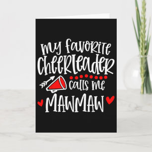 Carte Ma pom-pom girl préférée m'appelle Mawmaw Drôle Ch