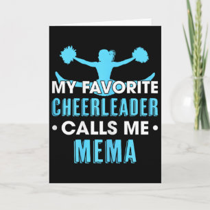Carte Ma pom-pom girl préférée m'appelle Mema Cheerleadi