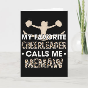 Carte Ma pom-pom girl préférée m'appelle Memaw Cheerlead