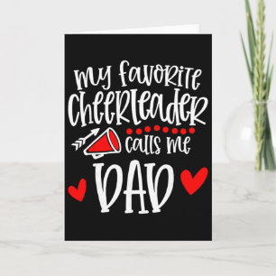 Carte Ma pom-pom girl préférée m'appelle Papa Drôle Chee