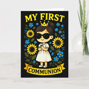 Carte Ma première communion - T-shirt pour cérémonie chr