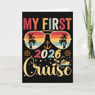 Carte Ma première croisière 2026 Vacances Famille assort