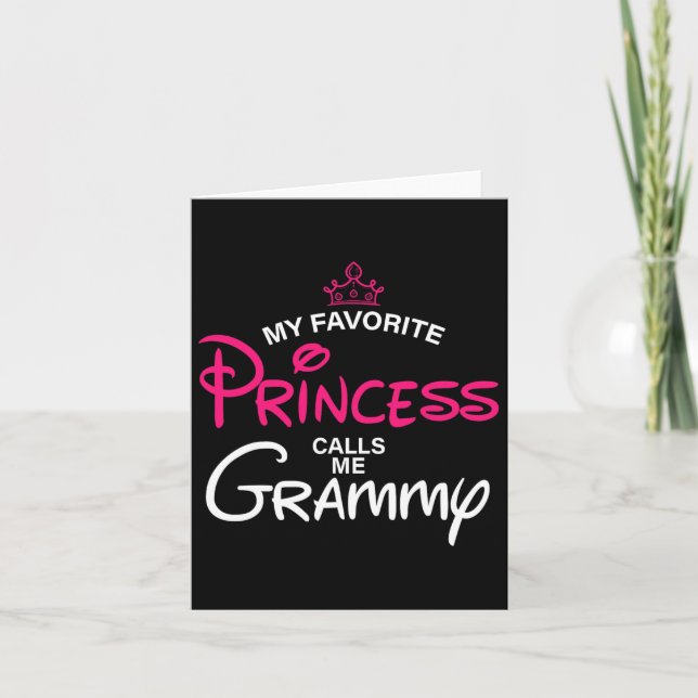 Carte Ma princesse préférée m'appelle Grammy fille Père (Devant)