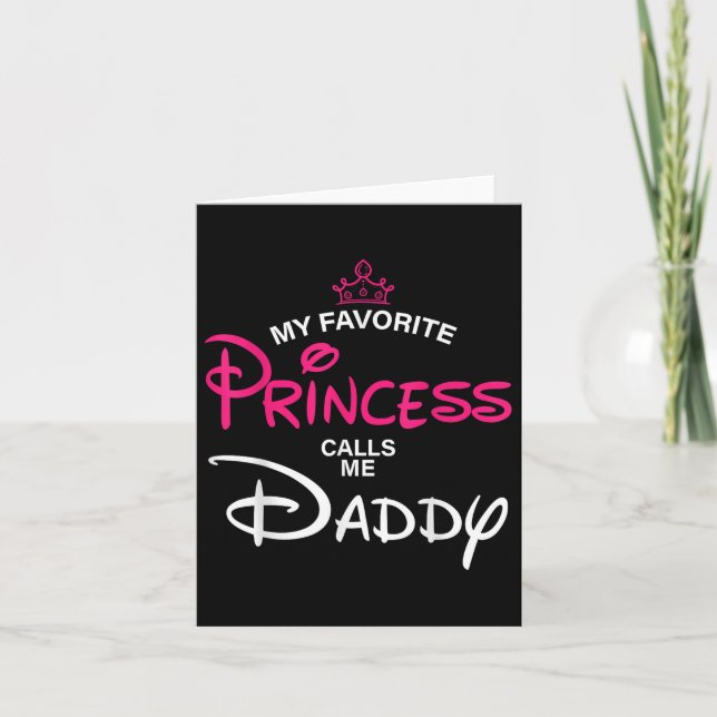 Carte Ma Princesse Préférée M'appelle Papa Fille Père (Devant)