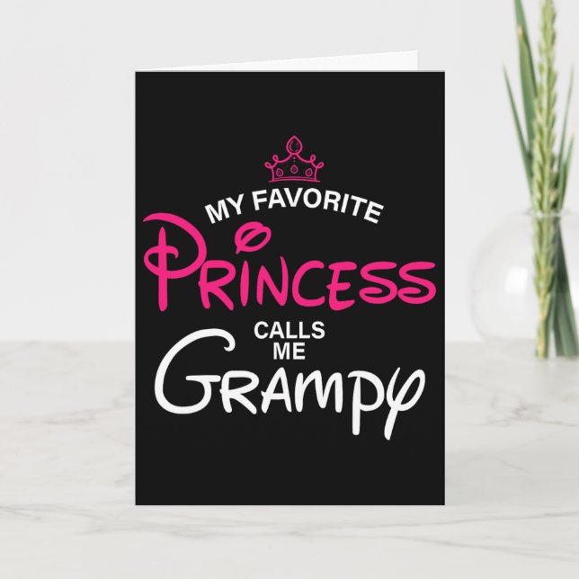 Carte Ma princesse préférée m'appelle Papi fille Père (Devant)