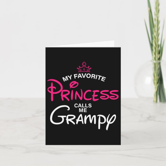 Carte Ma princesse préférée m'appelle Papi fille père (Devant)