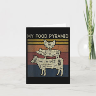 Carte Ma pyramide alimentaire - Amusante blague barbecue