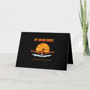 Carte Ma robe de Halloween à natation Broom a cassé Desi
