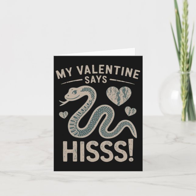 Carte Ma Saint-Valentin Dit Drôle Hisss  (Devant)