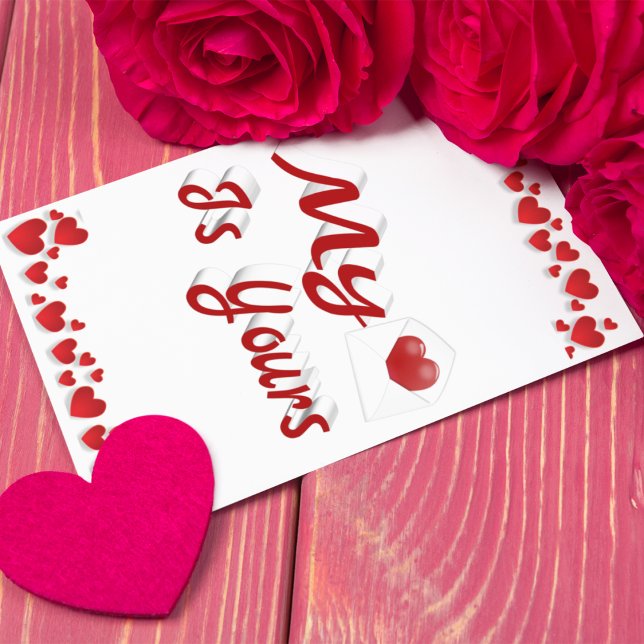 Carte Ma Saint-Valentin Mon Cœur Est À Vous  (Créateur téléchargé)