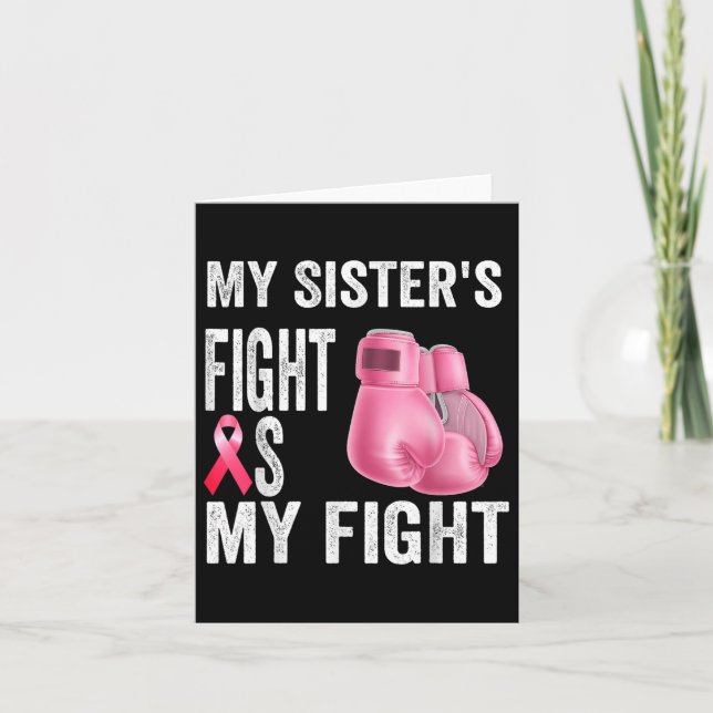 Carte Ma Soeurs Lutte Est Mon Combat Cancer Du Sein (Devant)