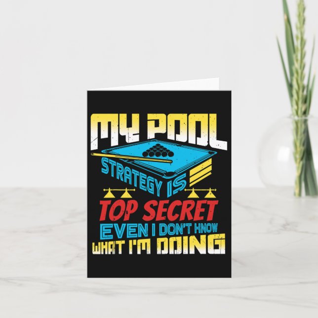Carte Ma Stratégie De Pool Est Top Secret Pool Billard J (Devant)