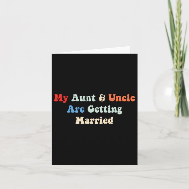Carte Ma Tante Et Mon Oncle Se Marient Mariage Matc (Devant)