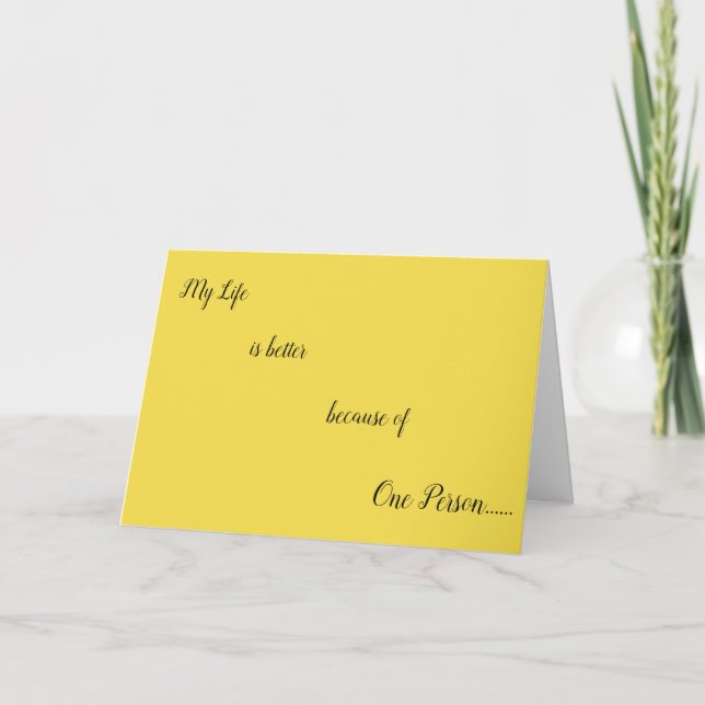 CARTE MA VIE EST **MEILLEURE** AVEC ***VOUS DEDANS*** (Devant)