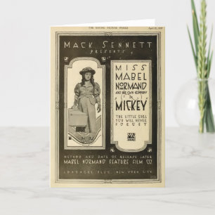 Carte Mabel Normand 1917 Exposant Film muet
