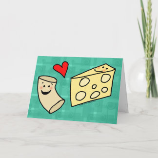 Carte Mac aime Fromage, Funny Cute Macaroni + Fromage