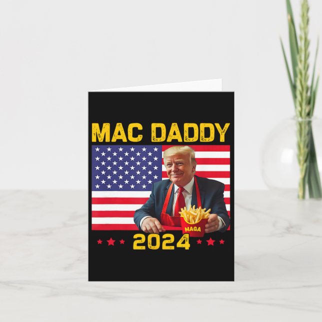 Carte Mac Daddy Funny Trump Fries Mega Donald Tru (Devant)