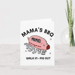 Carte Mac Mama's Bbq Walk In Pig Out Sunny Summer Cadeau